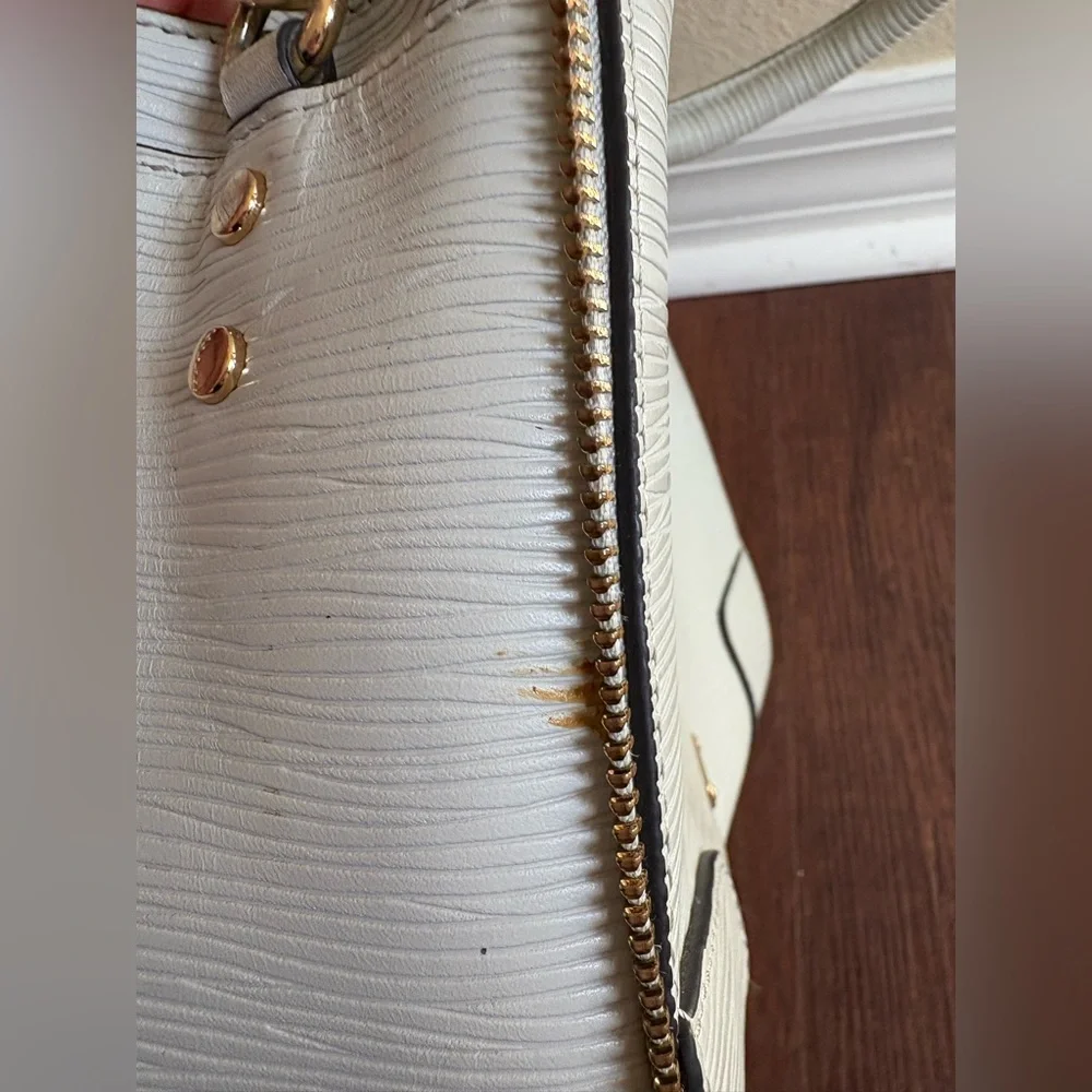Rebecca Minkoff Gray Leather Satchel Shoulder Bag Crossbody Gold Hardware